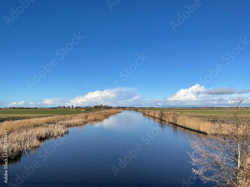 Canal on a winter day around Broek