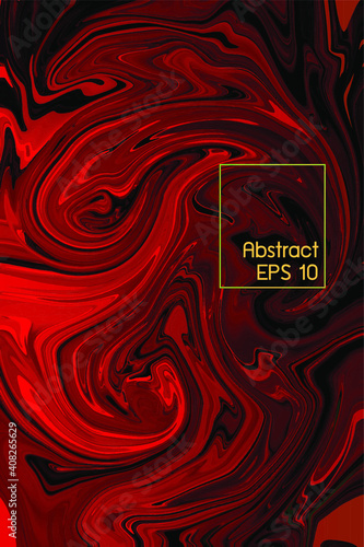 liquid Red  marble abstract vector artwork background texture.