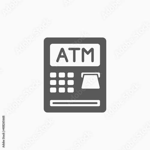 ATM icon, automated teller machine vector