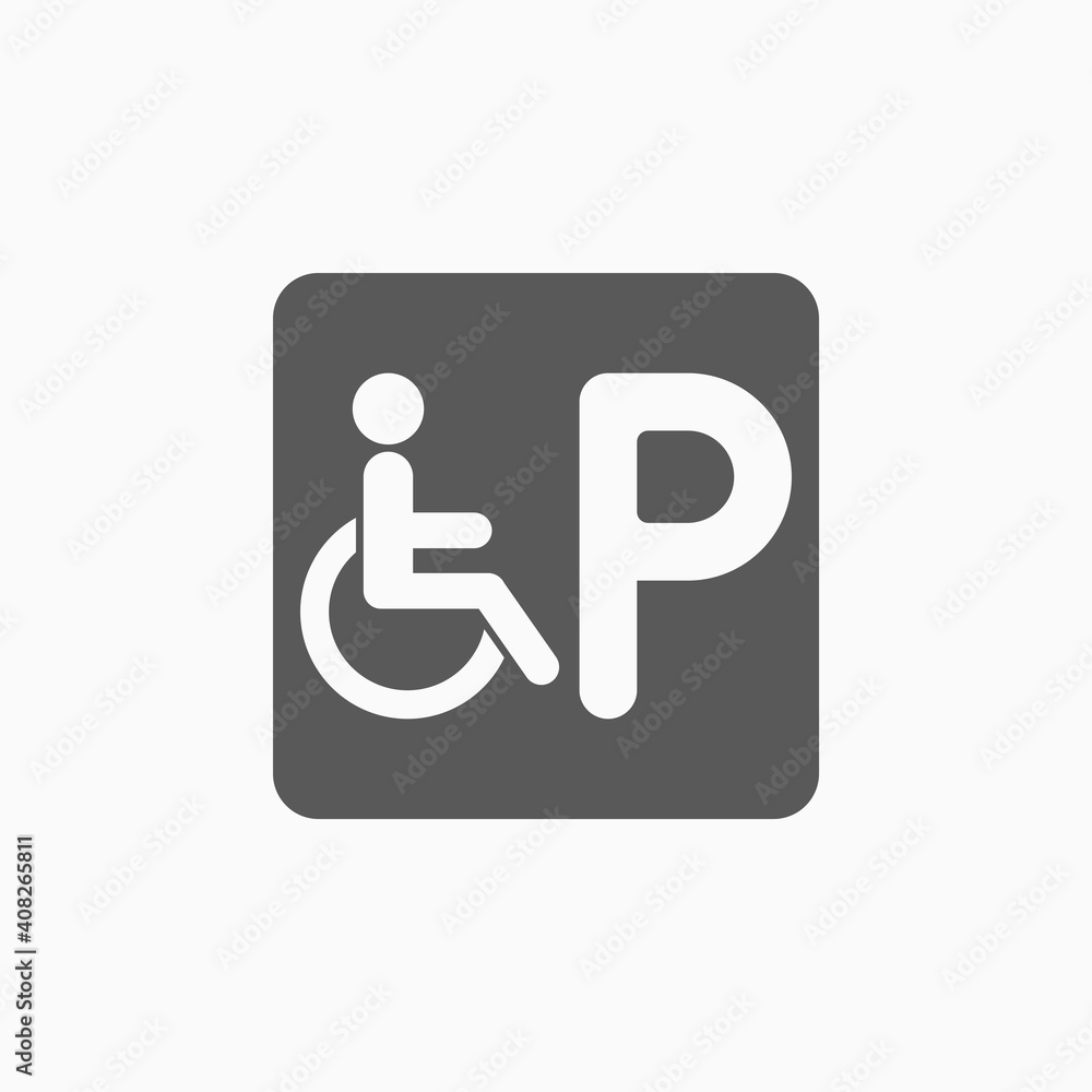 disabled parking icon, parking vector disabled parking icon, parking vector