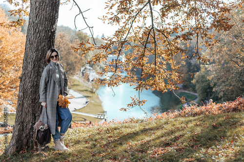 girl in autumn forest