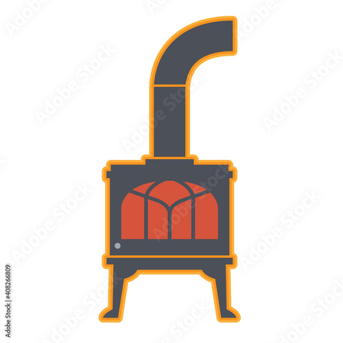 Oven stove icon or sign
