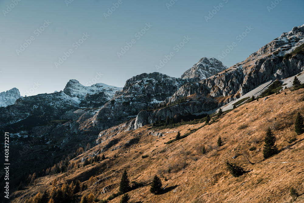 mountain landscape in the Cima Tosa area, near Molveno and Andalo
