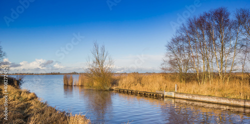 Panorama of the Schildmeer lake in Groningen, Netherlands
