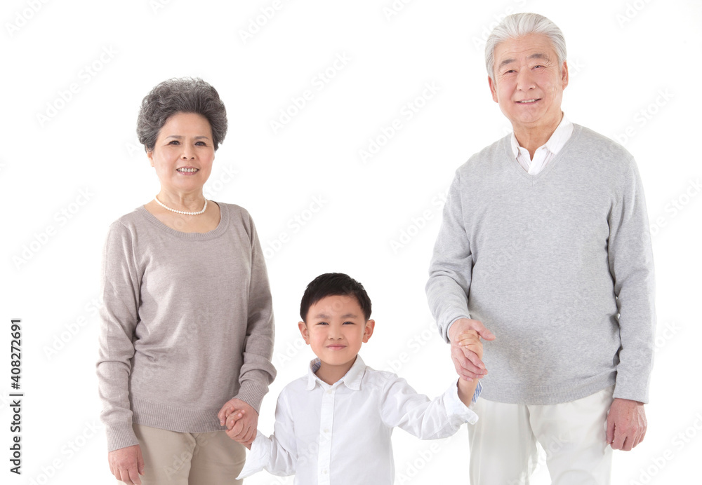 The little boy took my grandparents hands The little boy took my grandparents hands