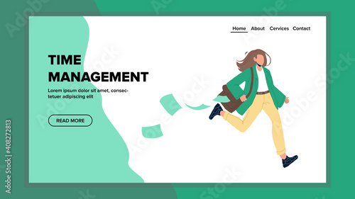Time Management Planning And Organization Vector flat
