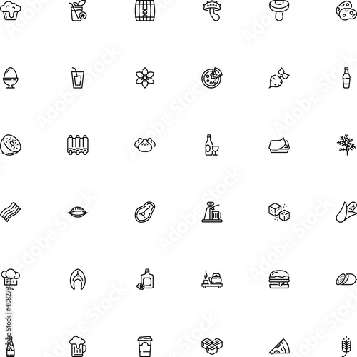 icon vector icon set such as: tropical, husk, garden, square, morning, abstract, pasta, business, modern, corners, smoothie, dumpling, shiitake, consultant, juice, hat, yum, grey puffball, clear