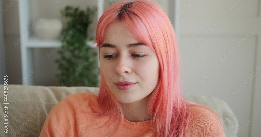 Portrait of a beautiful gay woman at home Portrait of a beautiful gay woman at home