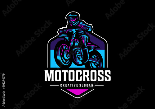 Awesome Motocross Logo Design Template