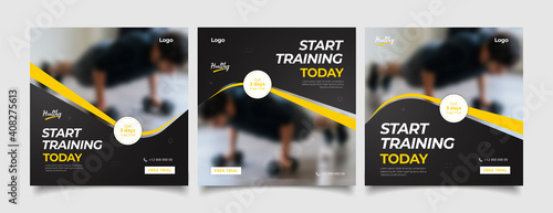 Gym Fitness social media post template