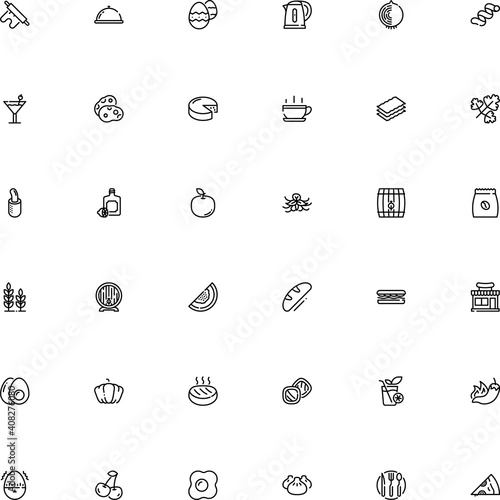 icon vector icon set such as: malware, beef, omelette, biscuit, asia, vodka, yum, anti, household, chinese, stroke, commercial, lamb, april, plastic, catering, clock, condiment, cherry, farming