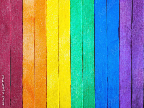 LGBT day concept wooden background.