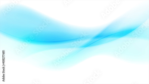 Abstract blue liquid flowing elegant waves background