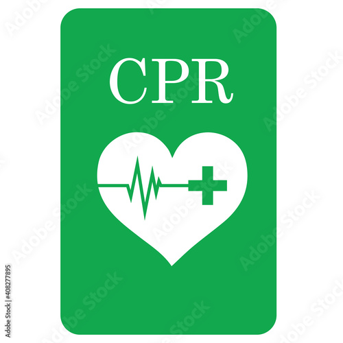 heart cpr medical icon vector design