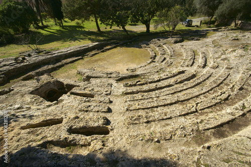 Teatro romano de Pol.lèntia (s.I a.C.). Alcudia.Mallorca.Baleares.España.