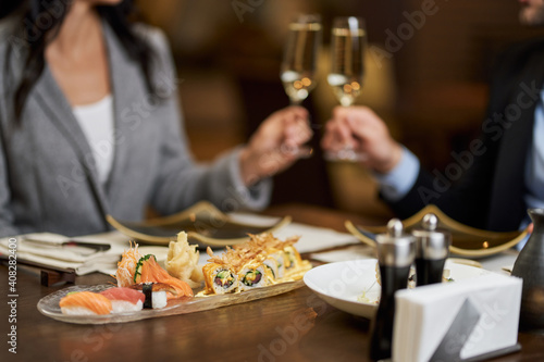 Brilliant date means dining with sushi and champagne