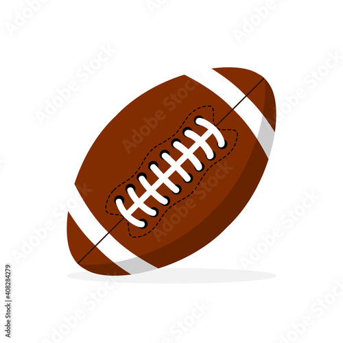 American football ball vector icon. Football ball in flat design. Sport concept. Vector illustration