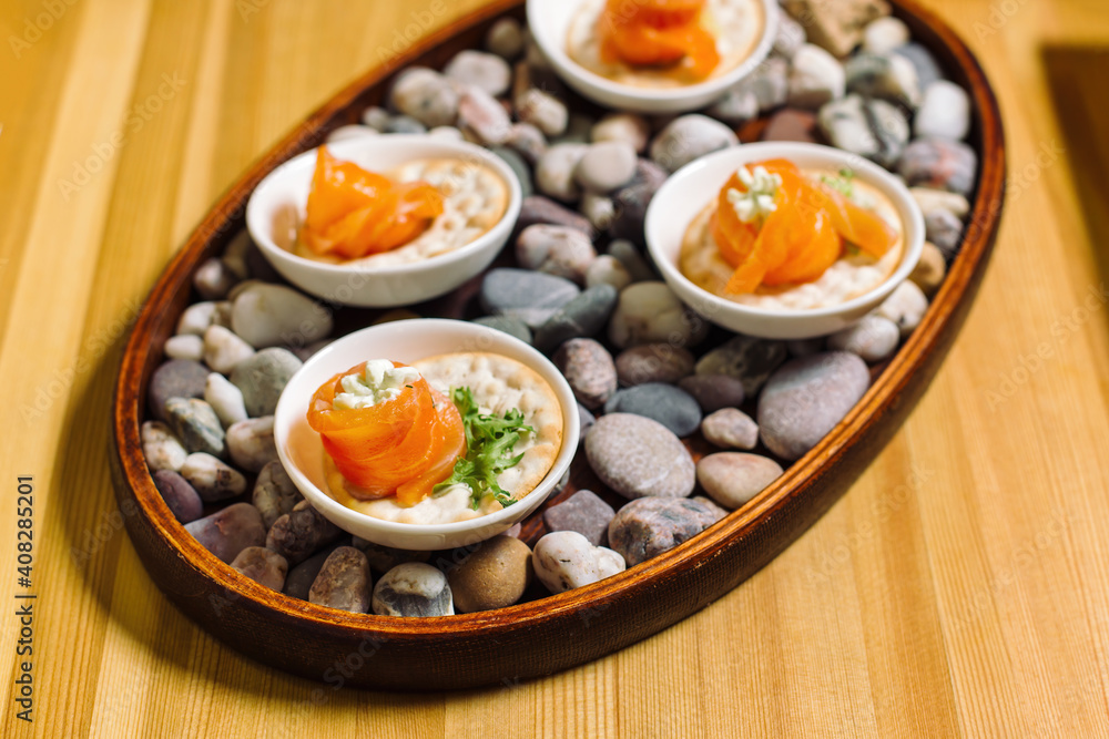 Smoked salmon rolls with cream cheese. Luxury catering-2. Smoked salmon rolls with cream cheese. Luxury catering-2.