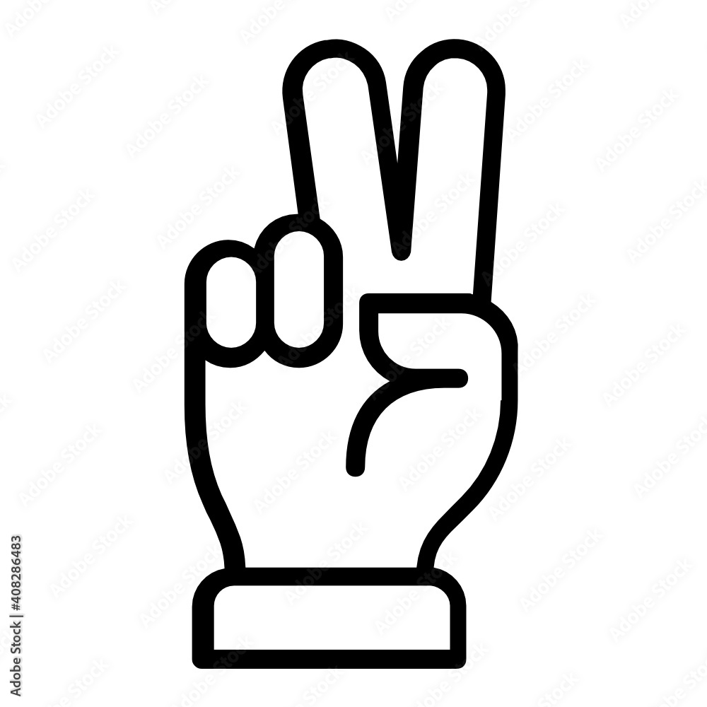 Victory Finger Gesture Concept Vector line Icon Design, Base ball Symbol on white background, bat and ball game Sign, Sports equipment Stock, Victory Finger Gesture Concept Vector line Icon Design, Base ball Symbol on white background, bat and ball game Sign, Sports equipment Stock,