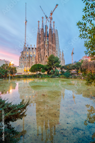 Picture of the Sagrada Familia church of Barcelona, Spain.