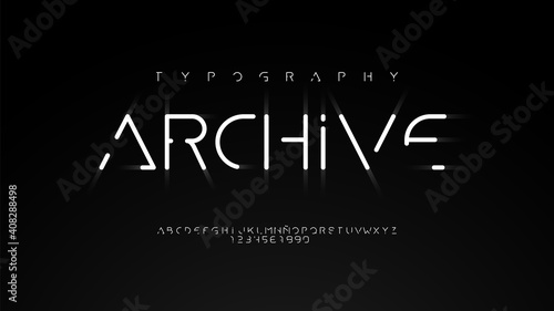 Modern typography with beautiful lines effect	
