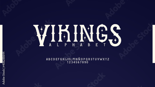 Futuristic typography with letters and numbers

