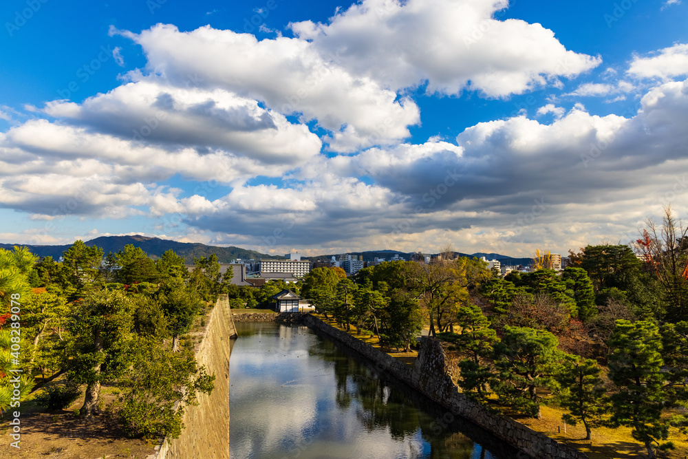 秋の日本庭園 京都 二条城