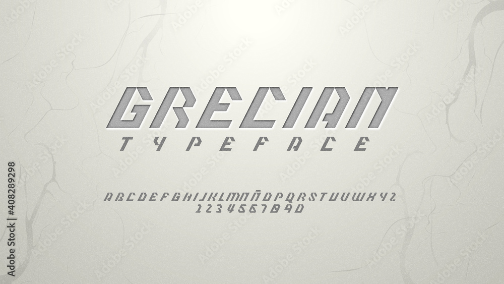 Exclusive typeface with premium effect