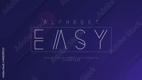 Modern typography with beautiful lines effect