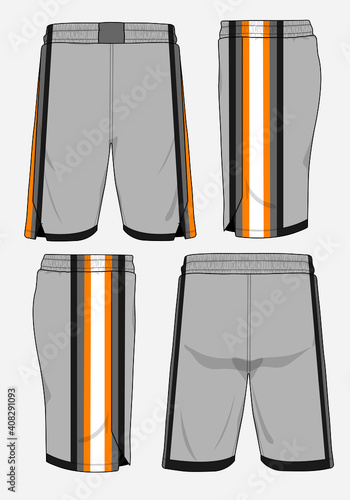Basketball sports short template apparel