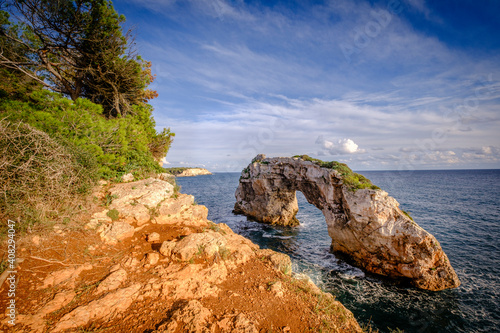 Es Pontas rock formation, Santanyi, Mallorca, Balearic Islands, Spain