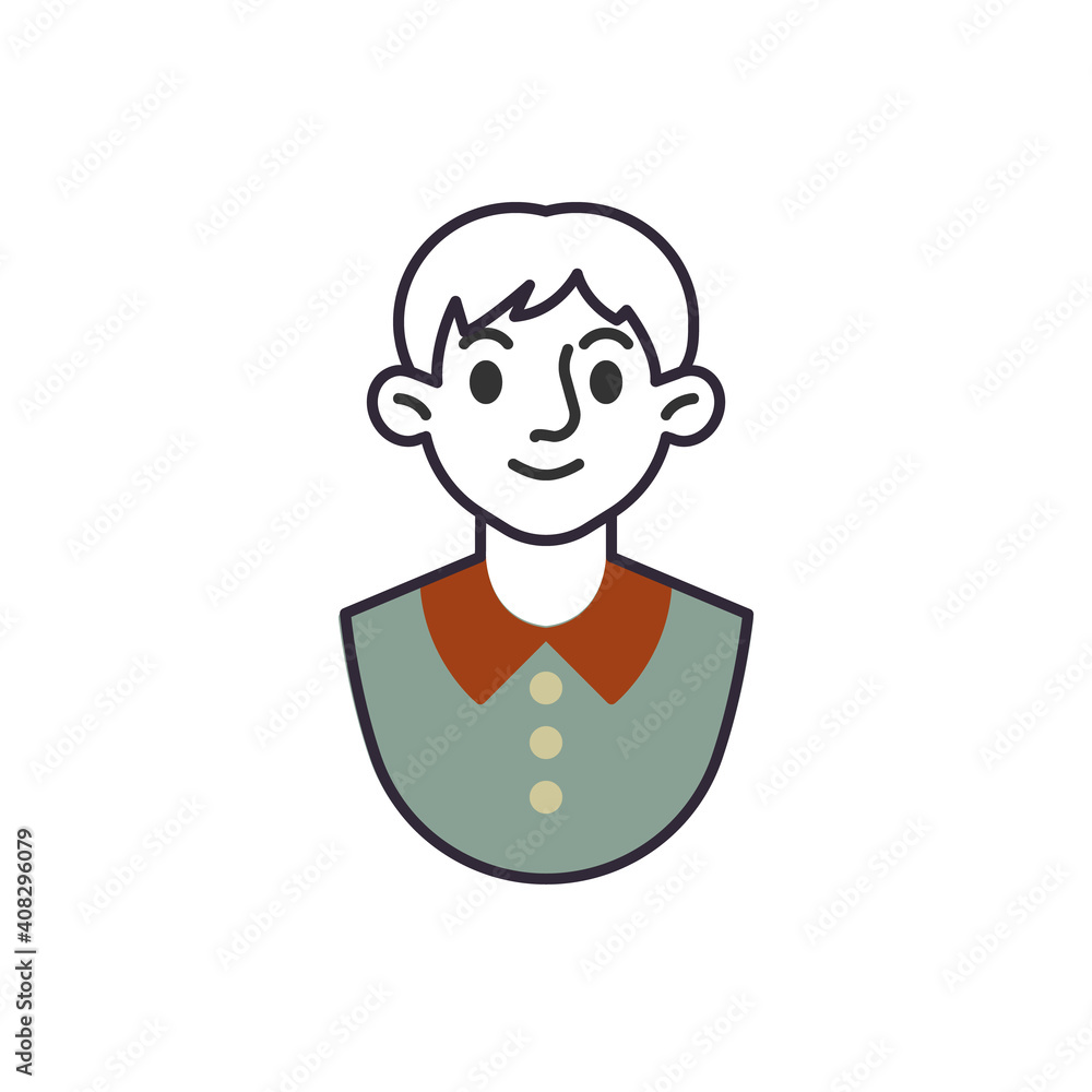Young man avatar line icon. A boy character linear style sign for mobile concept and web design. Cheerful man in shirt outline vector icon. Symbol, logo illustration. Vector graphics Young man avatar line icon. A boy character linear style sign for mobile concept and web design. Cheerful man in shirt outline vector icon. Symbol, logo illustration. Vector graphics