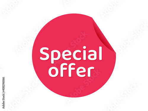 Special offer sticker, special offer labels