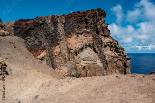 Arid mountains next to the sea