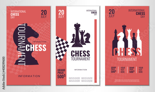 Vector illustration about chess tournament, match, game. Use as advertising, invitation, banner, poster
