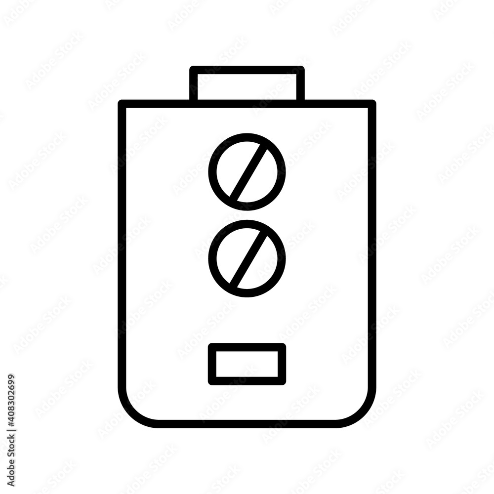Gas water heater icon isolated on white background. Water heater outline icon vector illustration. Gas water heater icon isolated on white background. Water heater outline icon vector illustration.