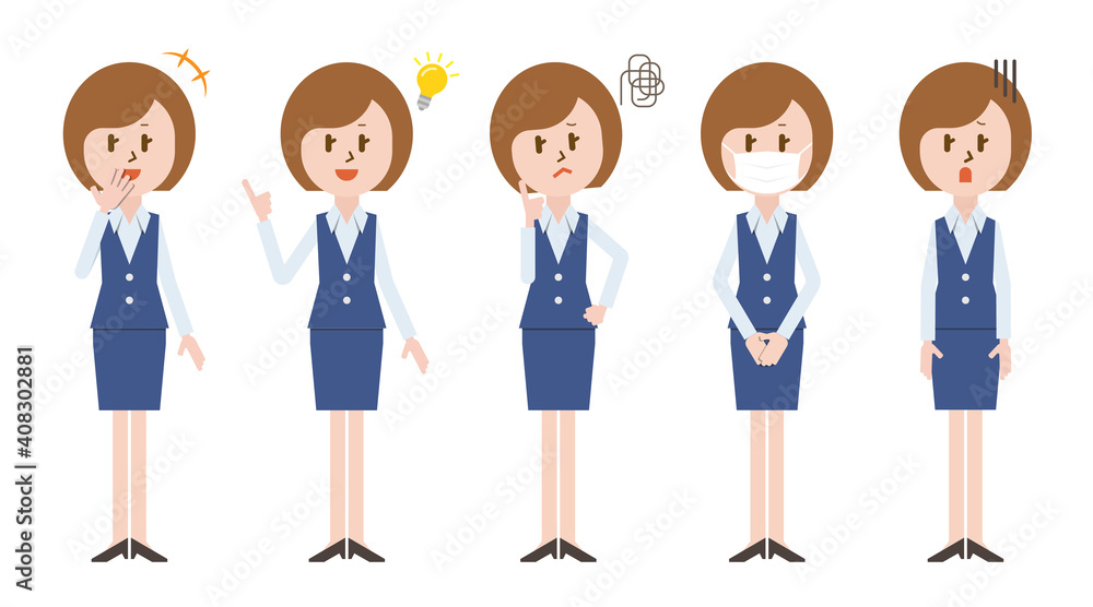 オフィスワーカー ビジネスウーマン OL（全身）