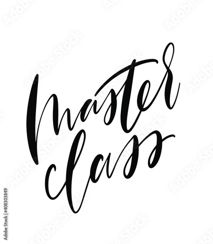 Master class calligraphy design element for guide, tutorial or instructions.