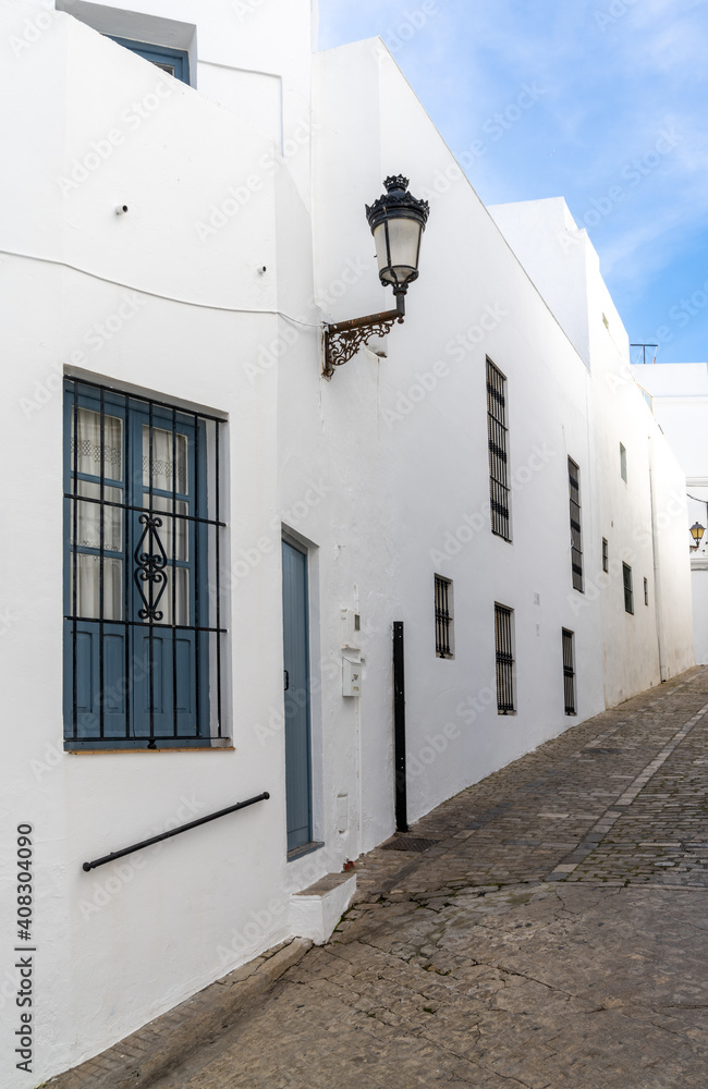 narrow alley in the historic old center of Vejer de la Frontera