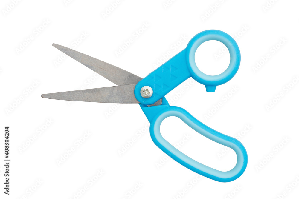 Blue scissors isolated on white Blue scissors isolated on white
