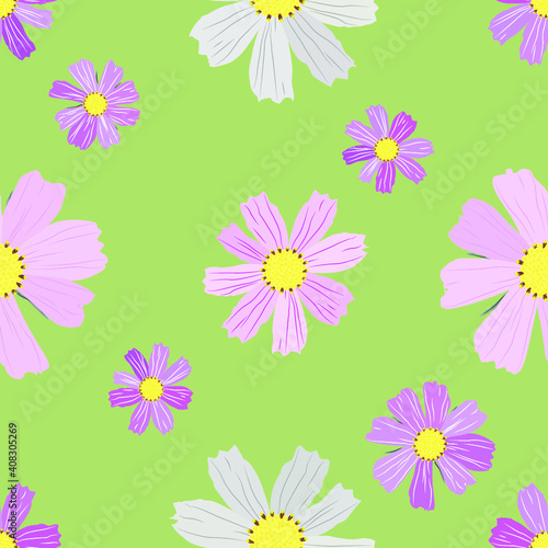 seamless repeated pattern with flowers