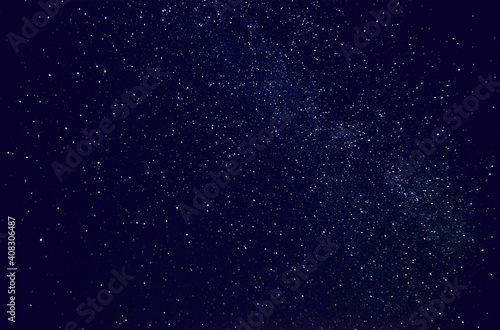 Dark night sky Milky Way and stars on a dark background. Starry sky over Chelyabinsk region  Russia