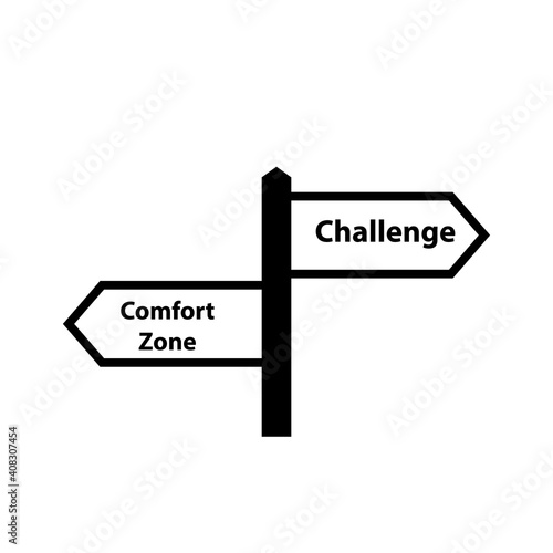 Comfort Zone/ Challenge Sign Concept