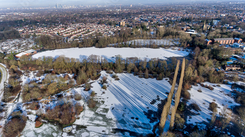 Drone photography, Didsbury Fletcher Moss, Fletcher Moss Botanical Garden
