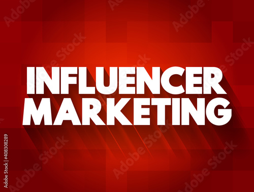 Influencer Marketing text quote, concept background