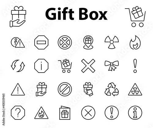 WARNINGS simple set of thin line vector icons. Contains icons such as warning, exclamation mark, reuse, warning sign and more. Editable stroke. Vector illustration