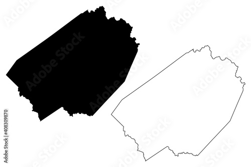 Braxton County, State of West Virginia (U.S. county, United States of America, USA, U.S., US) map vector illustration, scribble sketch Braxton map