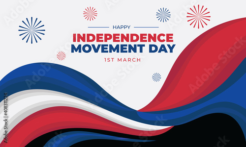 Korea independence movement day, Patriotic South Korean flag banner post concept for 1st march, Vector