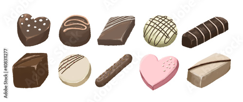 手書き風のチョコレートのイラストです