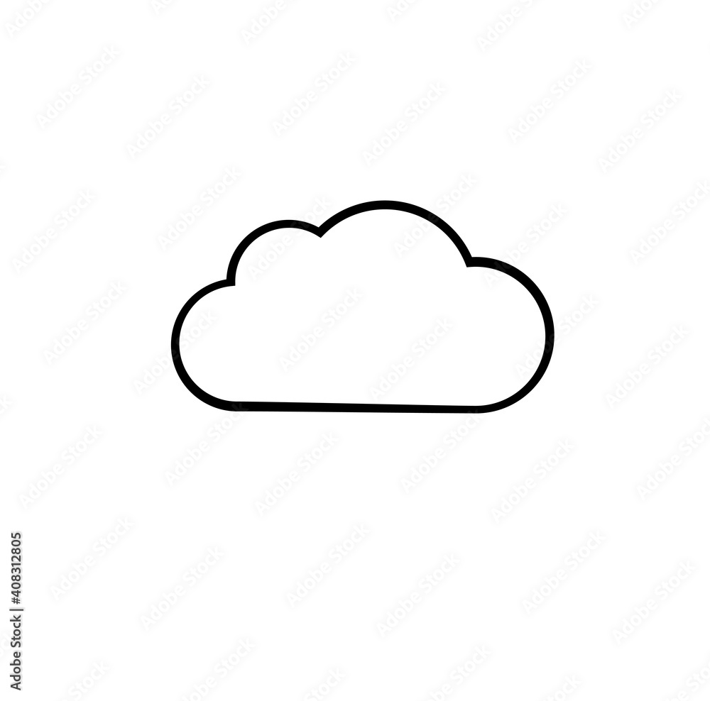 Cloud Icon Vector. Simple flat symbol. Perfect Black pictogram illustration on white background. Cloud Icon Vector. Simple flat symbol. Perfect Black pictogram illustration on white background.